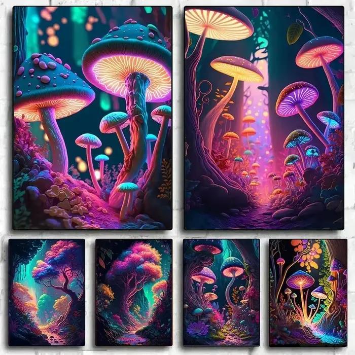 Peinture sur toile colorée