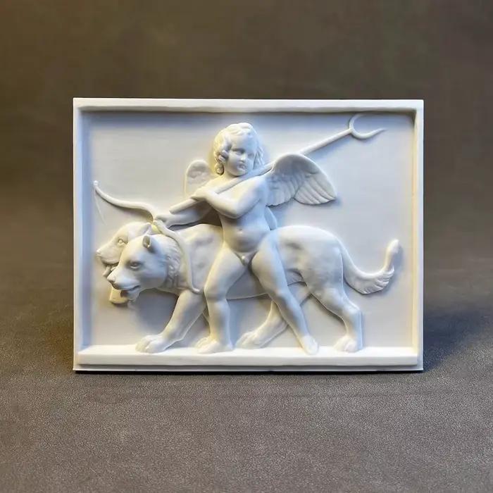 Sculpture en Relief d'ange