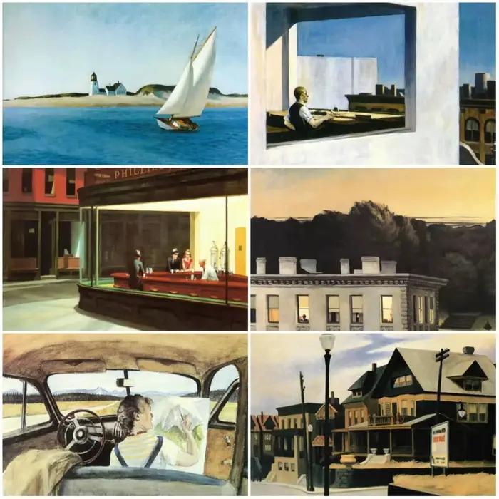 Edward Hopper-Affiche Murale de Paysage Vintage