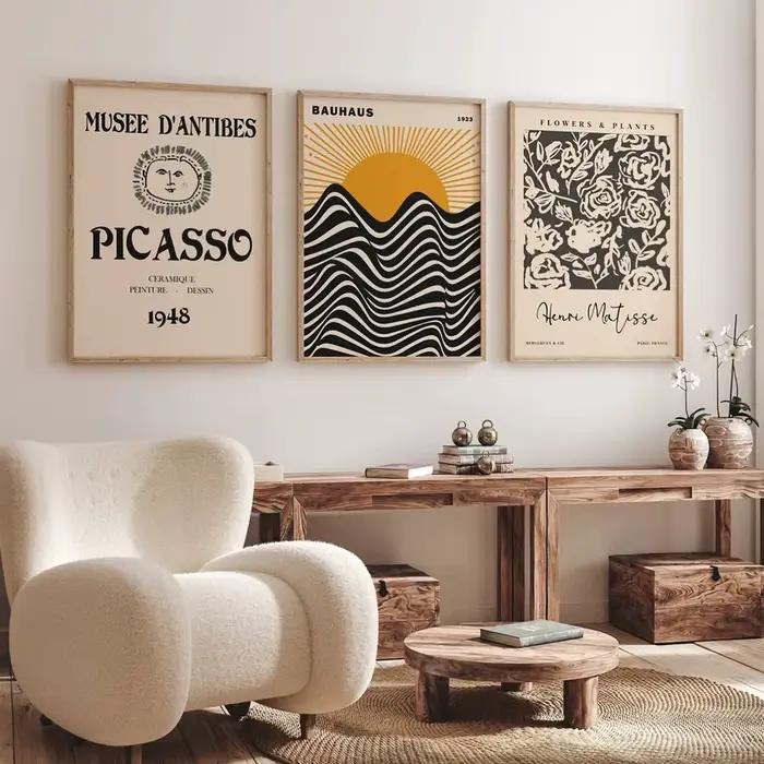Affiches de peinture sur toile d'art mural nordique moderne