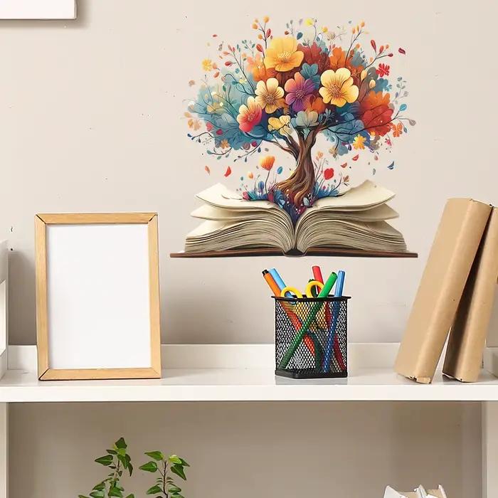 Les autocollants muraux fleurs et arbres du livre conviennent à la décoration murale dans le bureau. Ces