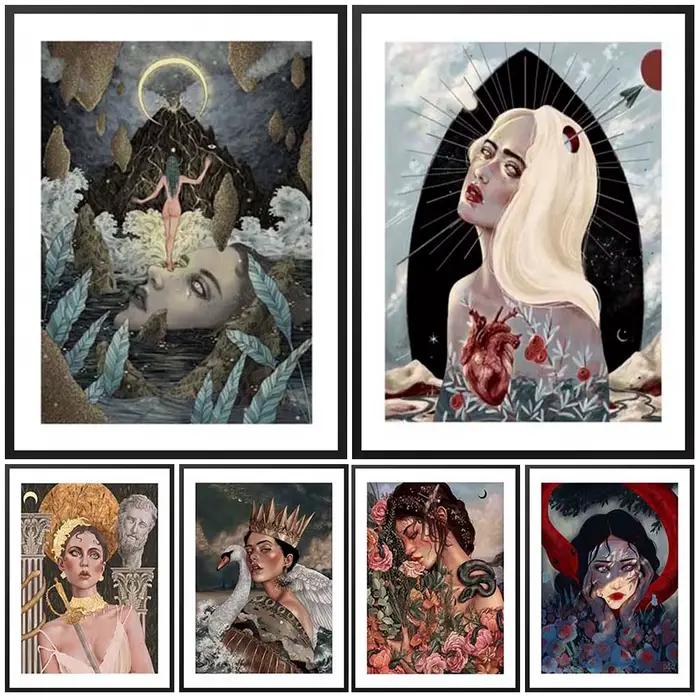 Hecate Gaia Yvon Sapientia Renacer Ophelia Terra Nordic Poster Wall Pictures For Living Room