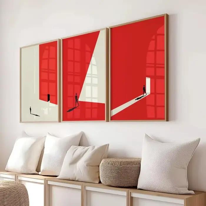 Affiche géométrique abstraite moderne Bauhaus
