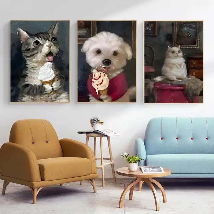 Affiche personnalisée avec animaux amusants