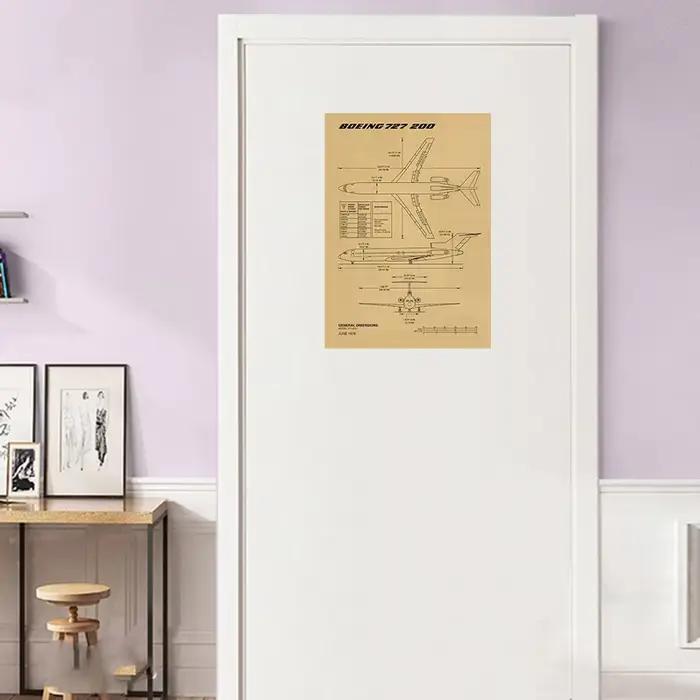 Affiche Vintage de Structure d'avion