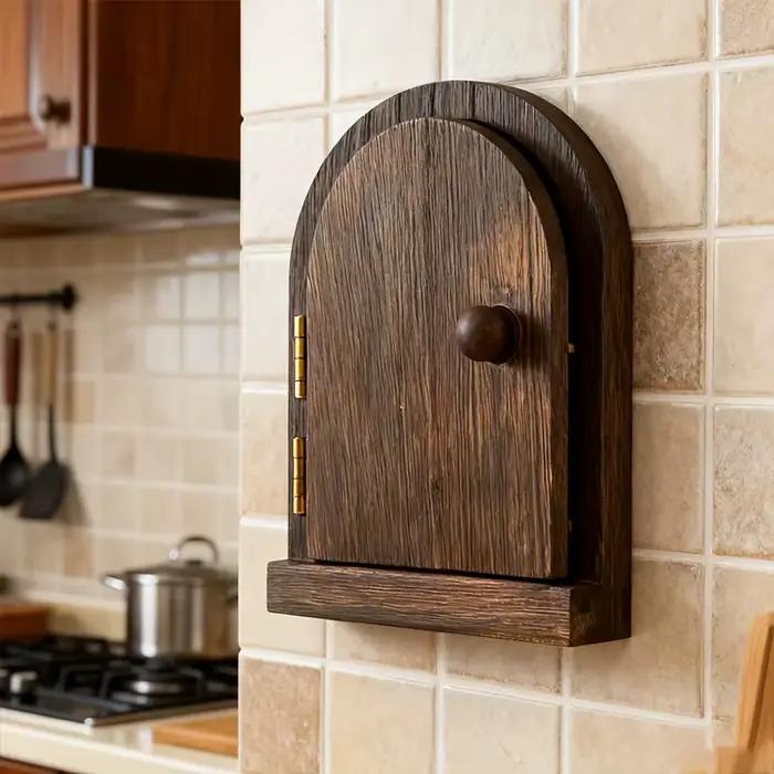 Cache-prise en bois artisanal