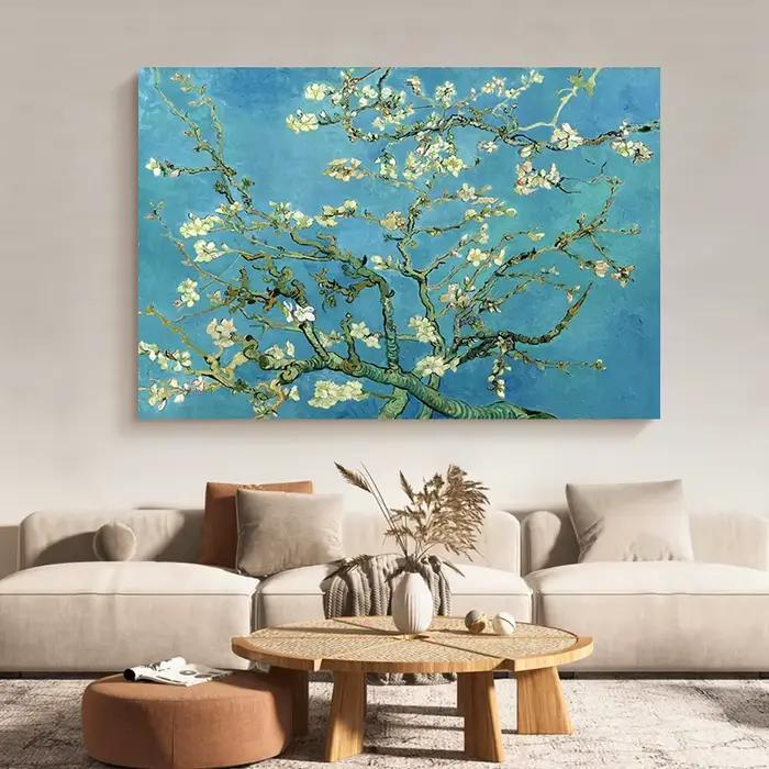 Célèbre artiste Van Gogh Monet peinture ciel étoilé Iris fleur toile affiche impression mur Art photo salon décor Mural