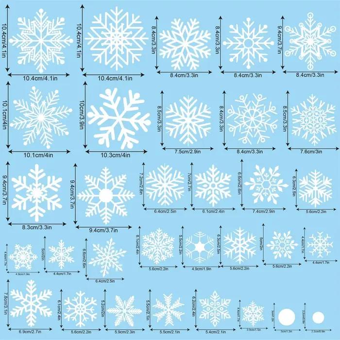 Autocollant de décoration de fenêtre de flocon de neige blanc pour la maison