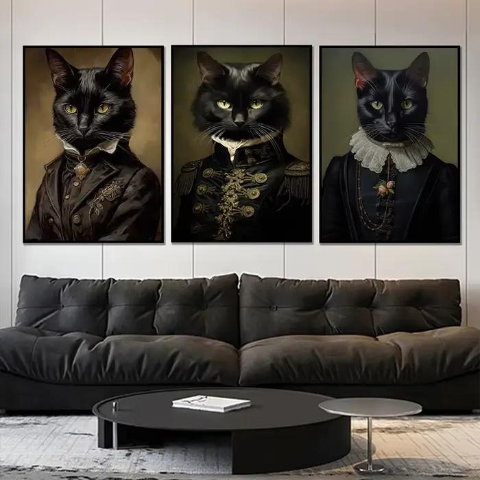 Portrait de chat de la Renaissance Vintage
