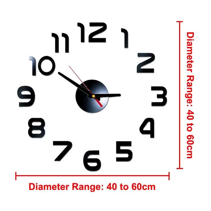 Horloge murale Design moderne lumineux sans cadre horloges murales bricolage