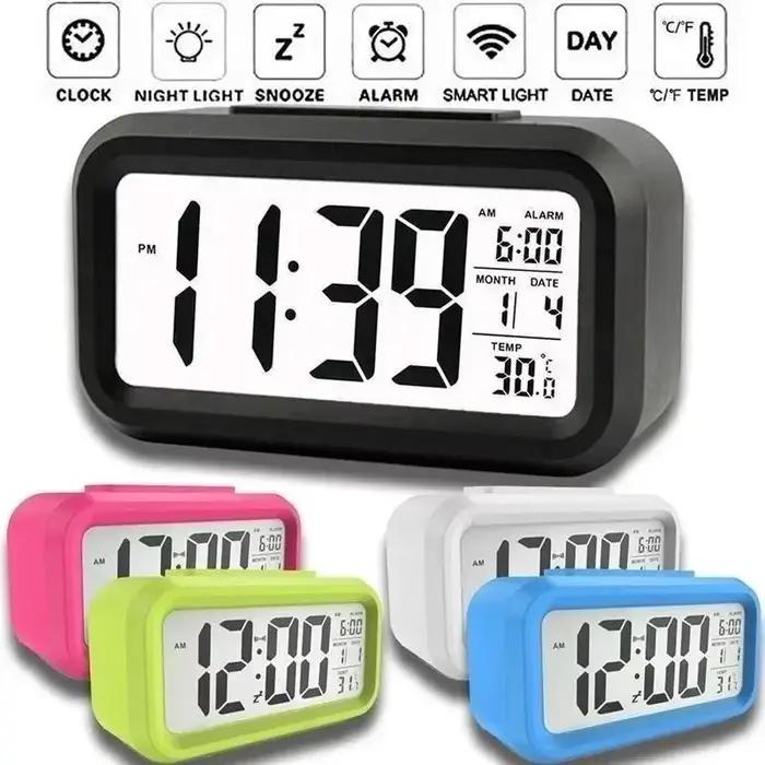 Réveil numérique Led rétro-éclairage données temps calendrier bureau multi-fonction électronique chambre décoration