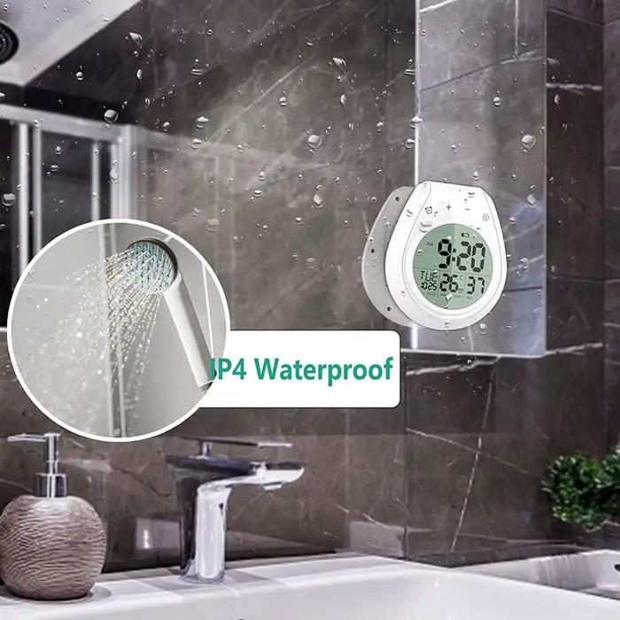 Horloge de douche numérique étanche