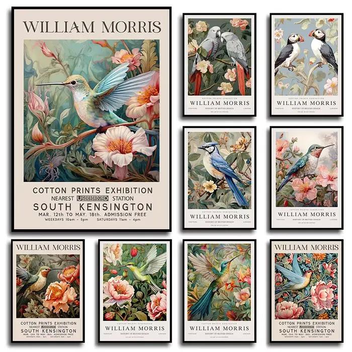 Affiche d'exposition de colibri d'instabilité de William vintage et impressions