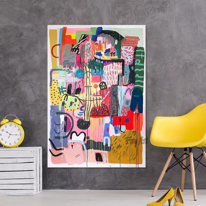Toile acrylique colorée
