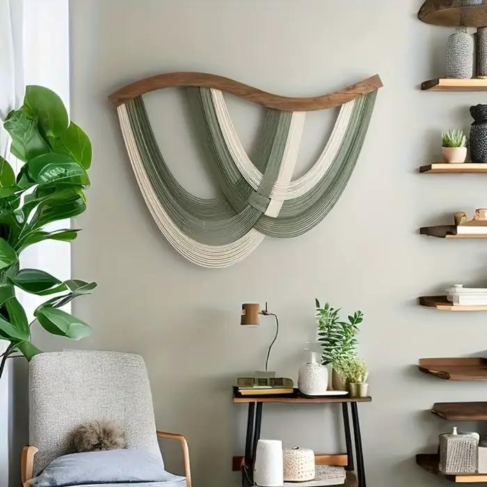 Décoration murale en macramé