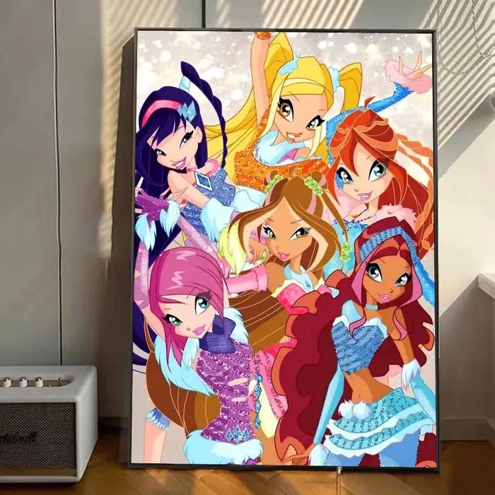 Affiches Anime W-Winxs, impression HD, décoration murale Vintage, pour la maison, la salle d'étude, 1 pièce