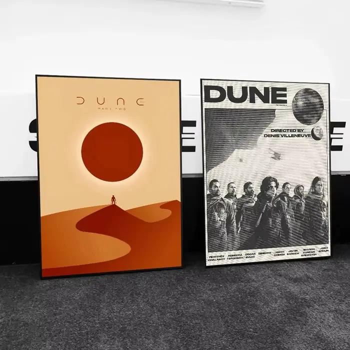 Classic Movie D-Dune Poster Self-adhesive Art Waterproof Paper Sticker Coffee House Bar Room Wall Decor