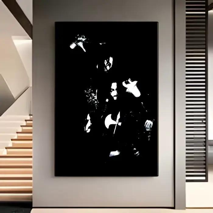 Affiche artistique du groupe de métal noir M-Mayhem