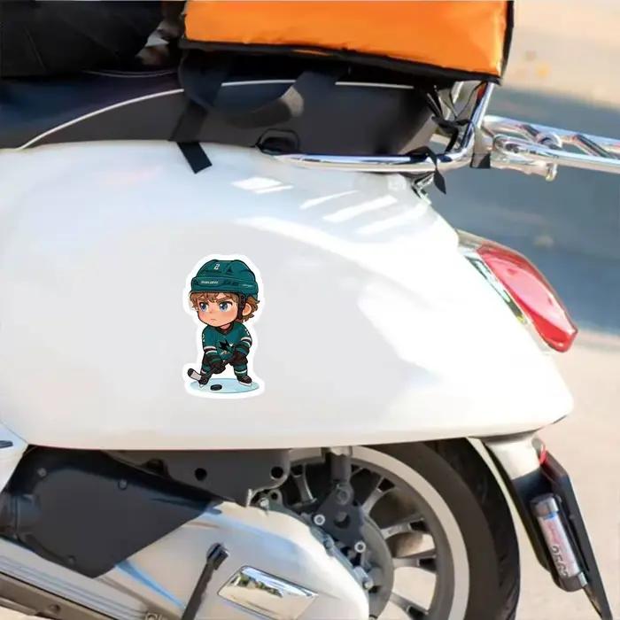 Autocollants imperméables de style Chibi Will Smith Hockey pour décorer les fenêtres de voitures