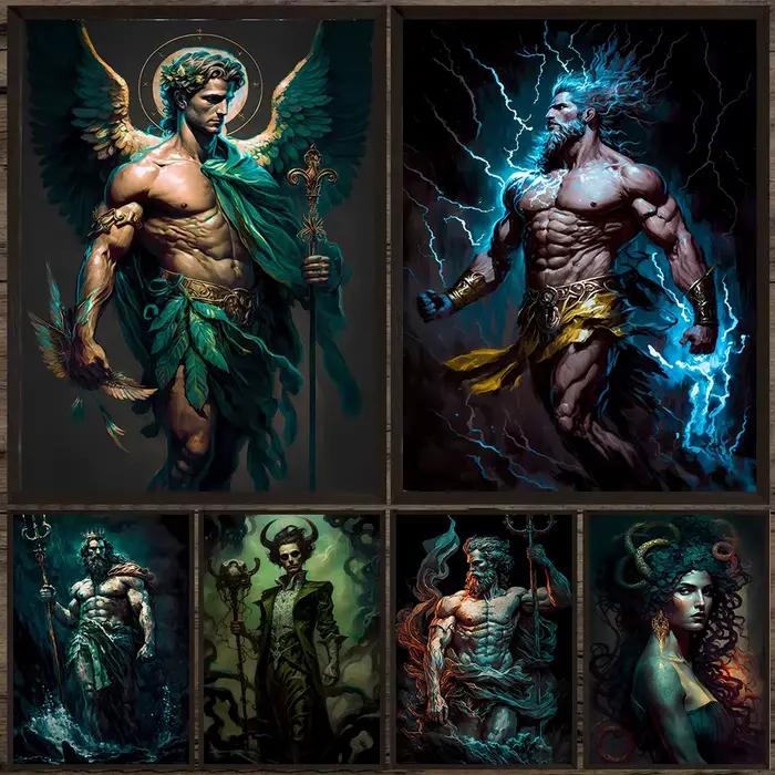 Affiche et impression d'art de dieu grec de la mythologie nordique