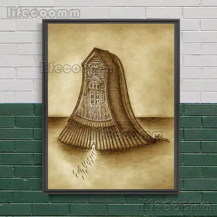 Apocalypse de la Science numérique Vintage mur Art toile peinture ancien diable croyance et moderne Science-Fiction Art affiche imprimer