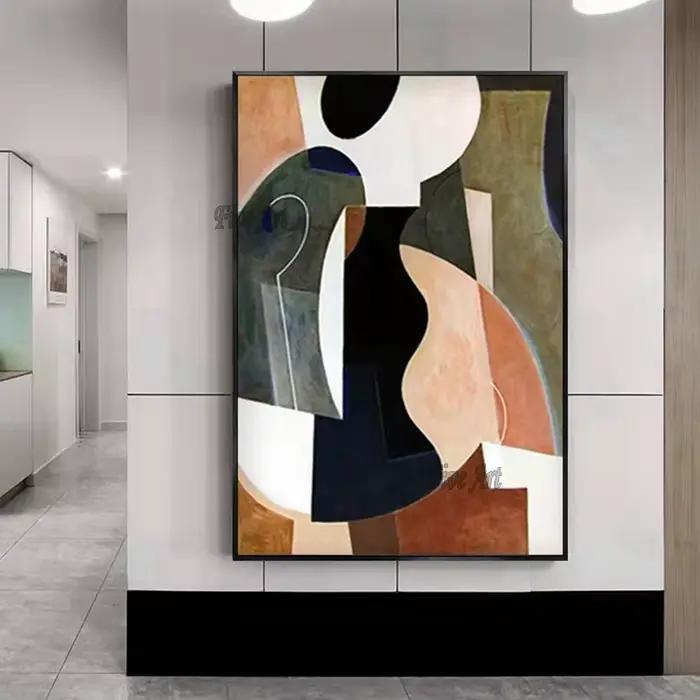 Peinture à l'huile sur toile faite à la main, art mural, personnalisé à l'huile, art abstrait, décoration de la maison, gérer sans cadre, 100%