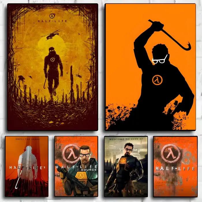 Affiche de jeu classique H-Half Life
