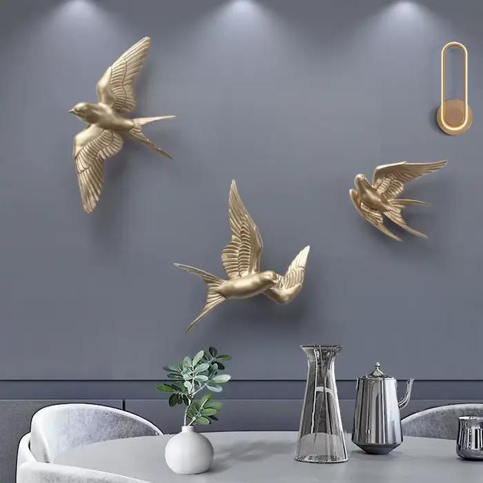Autocollant mural 3D oiseaux en résine