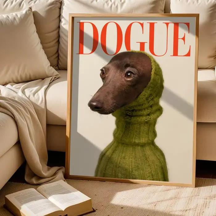 Peinture sur toile de calligraphie Dogue