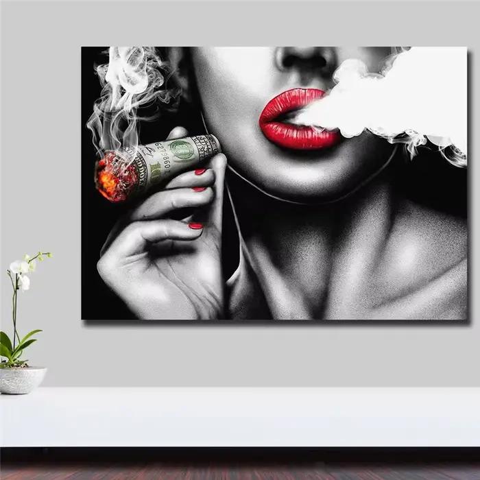 Peinture sur toile vintage sans cadre pour la décoration intérieure