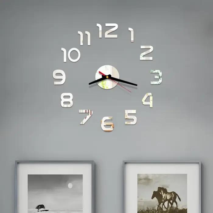 Horloge murale Design moderne lumineux sans cadre horloges murales bricolage