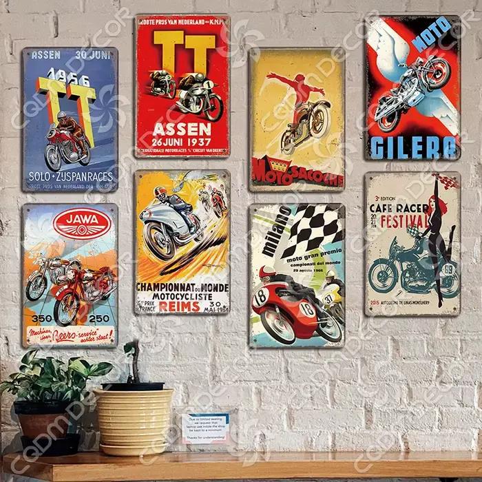 Affiche de moto Vintage