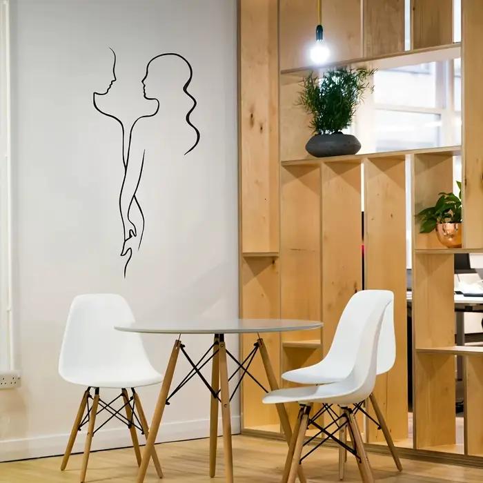 Les autocollants muraux Couple Line conviennent aux salons et aux chambres à coucher