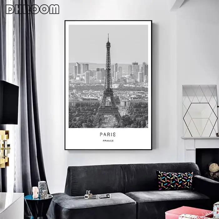 Toile de peinture en noir et blanc