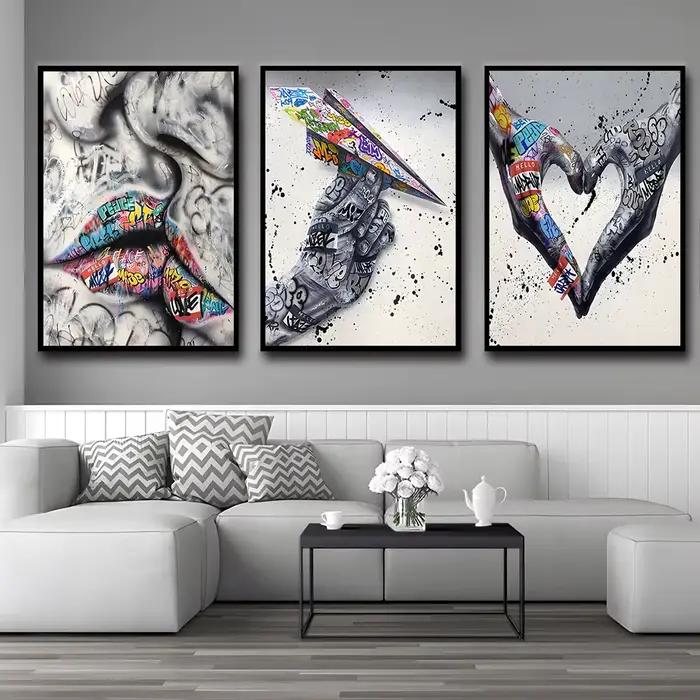 Affiche d'art Mural avec gestes de Graffiti de rue
