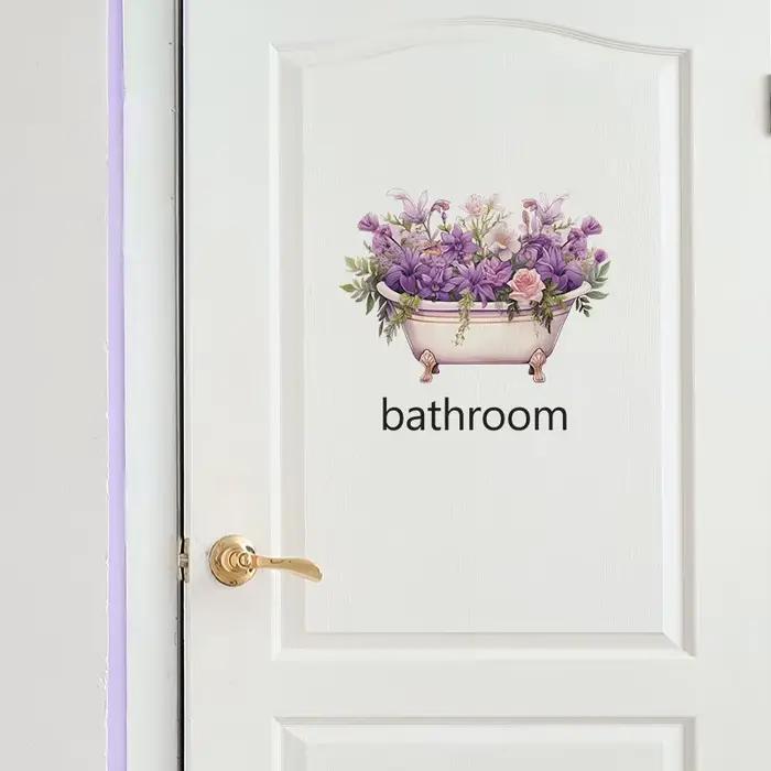 Autocollants muraux de signalisation de plantes de toilettes