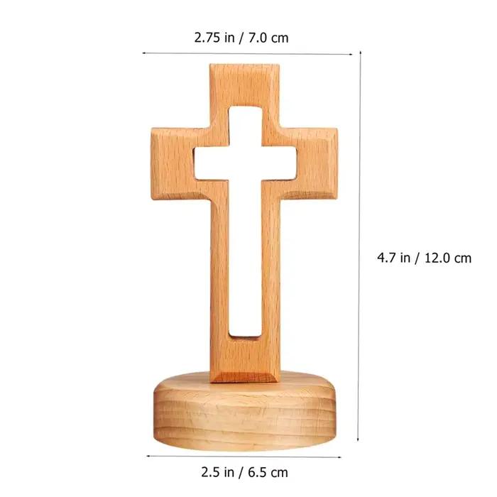 Croix bois Crucifix debout jésus mur