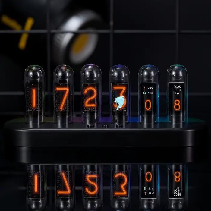 Réveil à tubes Nixie avec animation animée
