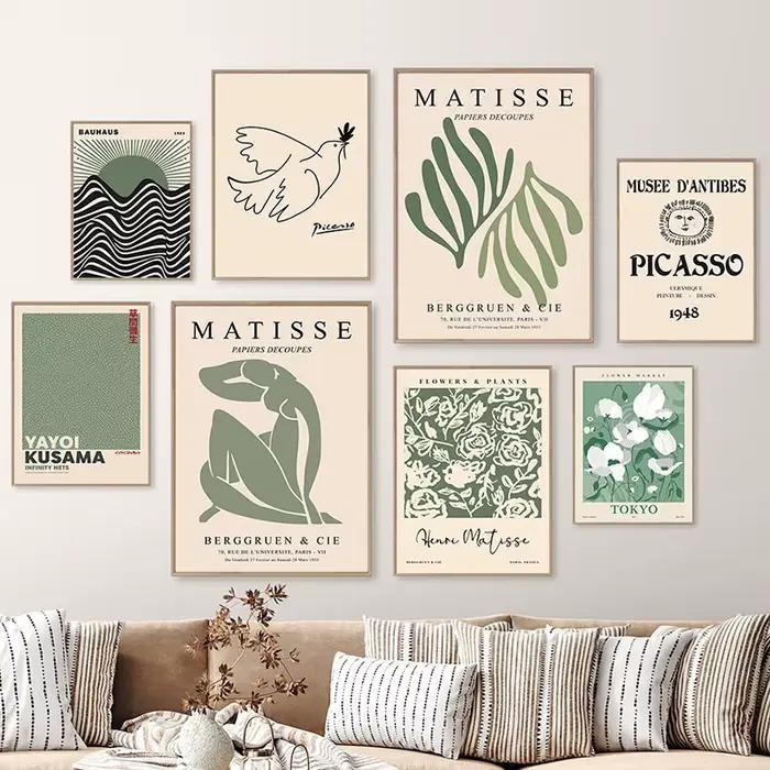 Matisse Marché aux Fleurs Mur Art Picasso Sueur Affiche Impression Abstrait Nordique Salon Maison Peinture Décorative