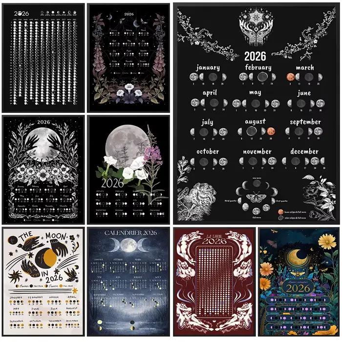 Calendrier de Phase de lune 2026 Art mural