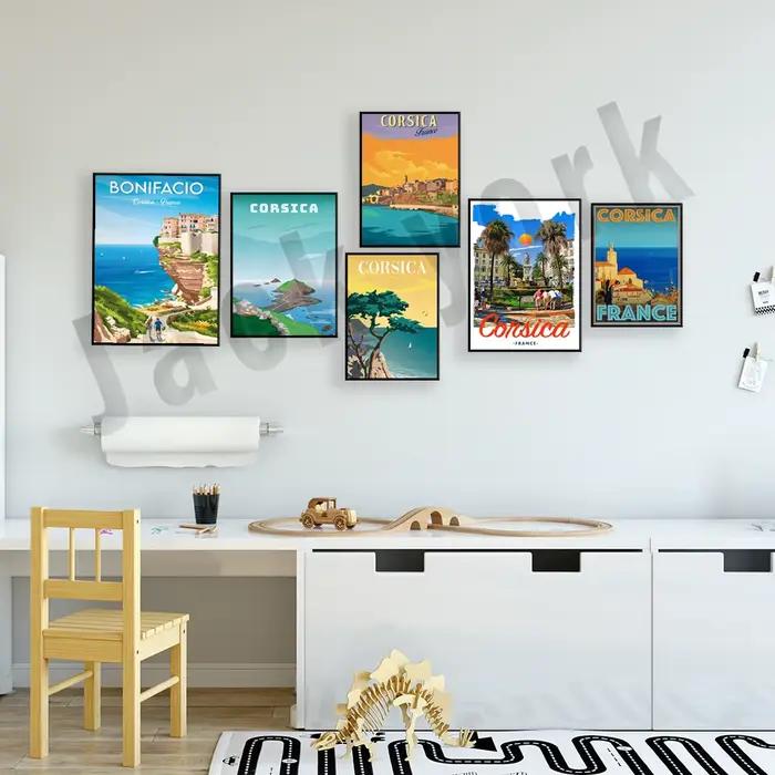 Bonifacio Corsica, Impression d’affiche de voyage Corsica