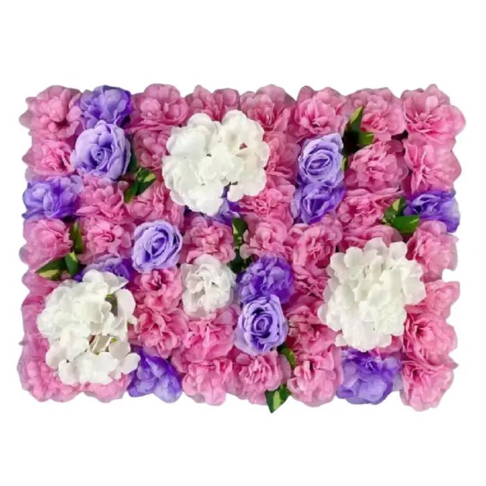 Panneaux muraux de fleurs artificielles faits à la main 60x40cm