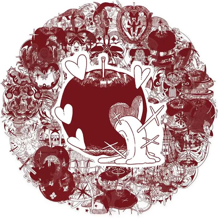 Autocollants transparents de dessin animé rétro