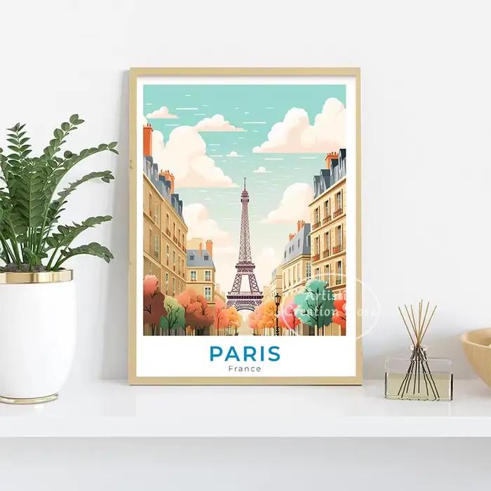 Strasbourg Marseille Paris Skyline Nice Travel Canvas Painting Prhonneur