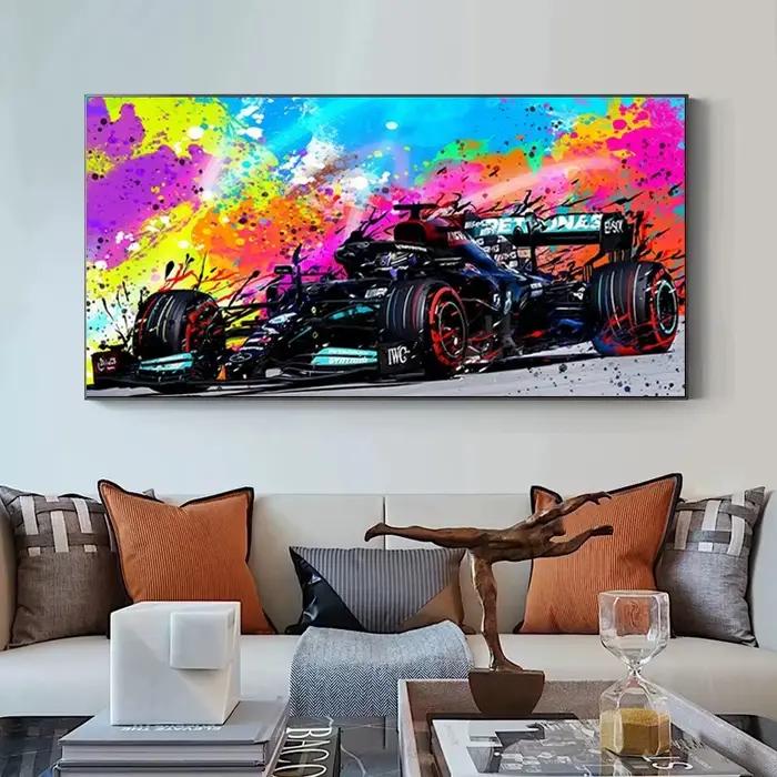 Peinture sur toile colorée populaire moderne