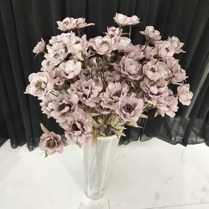 Fleurs de pivoine séchées style peinture à l'huile européenne