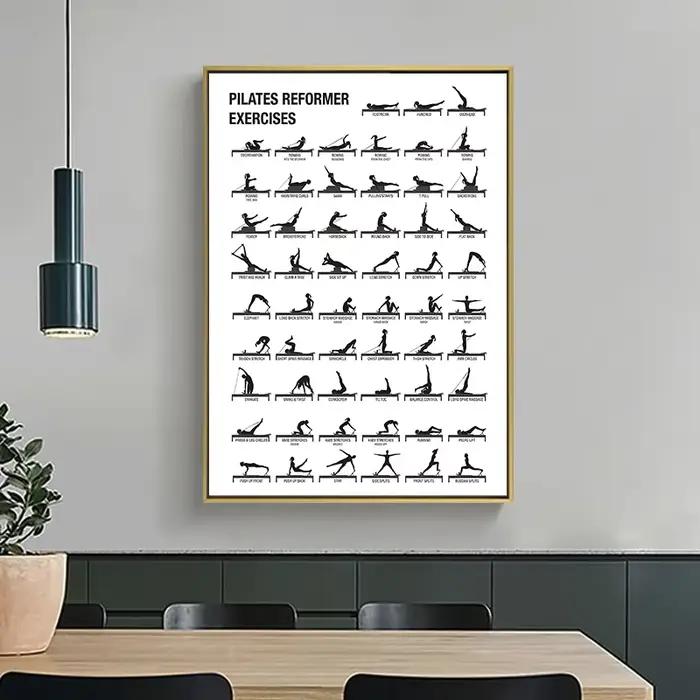 Art mural Simple Pilates noir et blanc