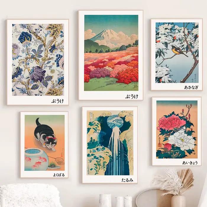 Affiche murale japonaise Hokusai Ohara Koson
