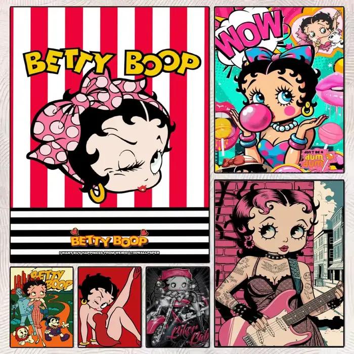 Dessin animé chaud b-betty b-boopes affiche HD Art Mural Wallart