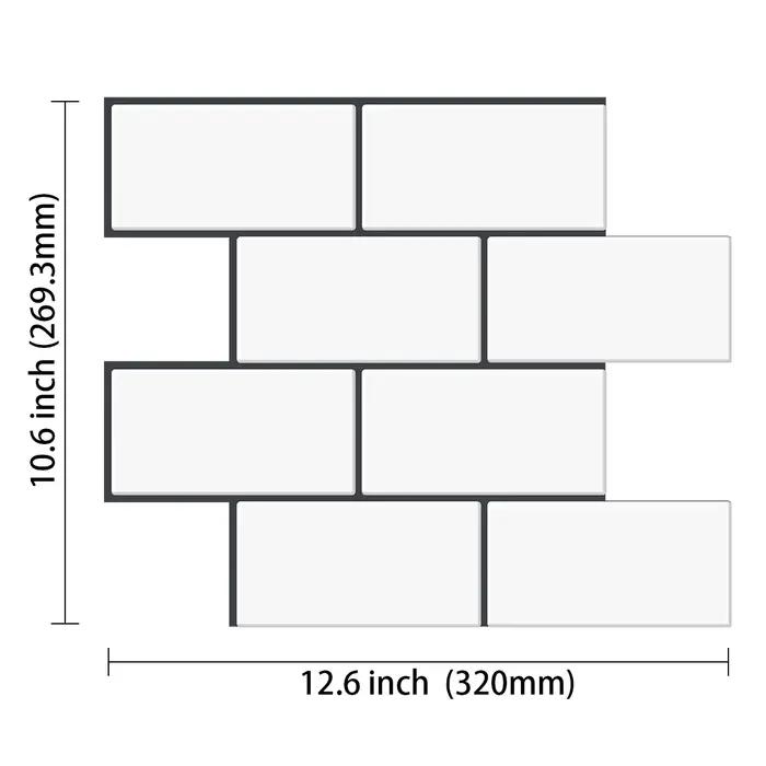 Autocollants muraux à gros carreaux